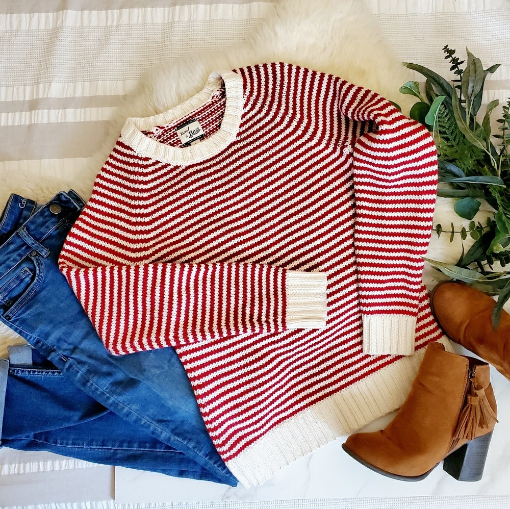 Bass Brand Striped Knit Sweater